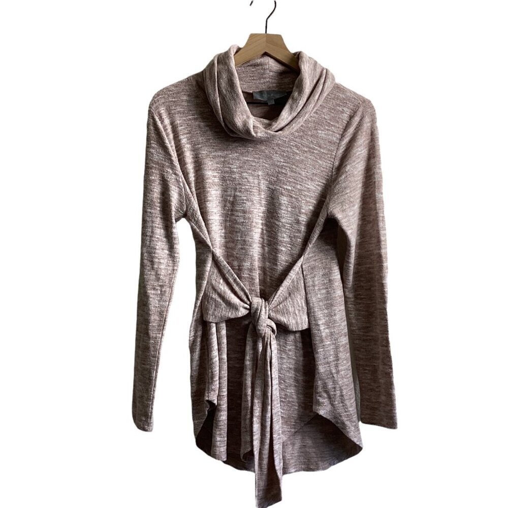 Anthropologie Sunday in Brooklyn Cowl Neck Pullover Top – Dusty Pink